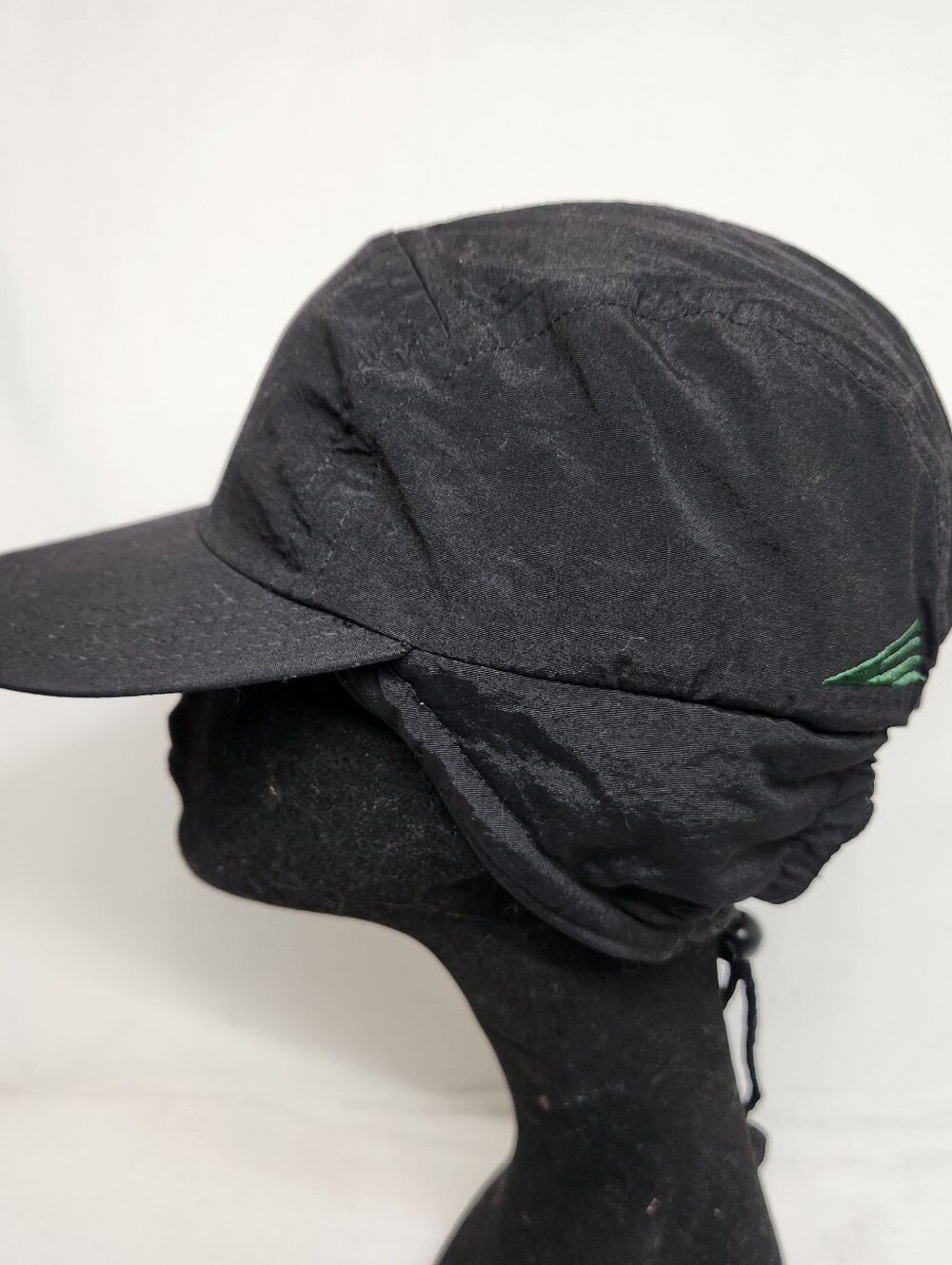 VTG TAMCAT San Francisco Black Nylon Earflaps Baseball Hat Adjustable MEDIUM - Picture 3 of 8